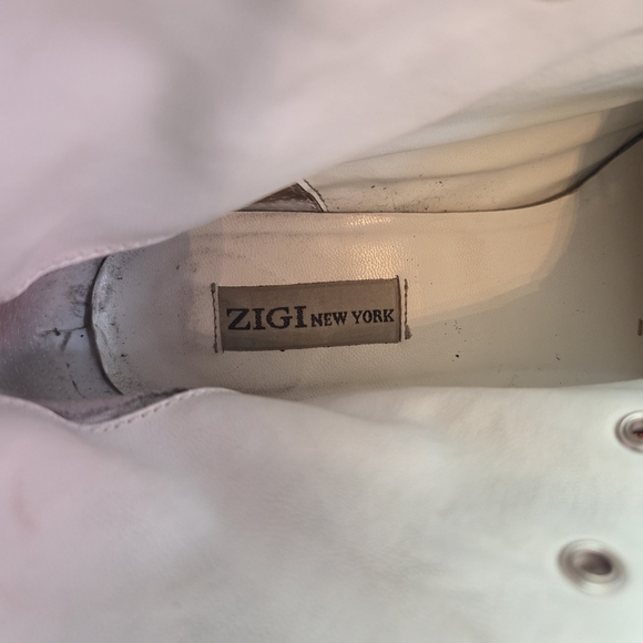 Zigi New York Kitten Low Heel Leather Lace-up Ankle Boho Casual Booties Size 10 - Picture 11 of 12